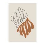 抽象デザイン ポスター アブストラクトリーフライン 北欧インテリア