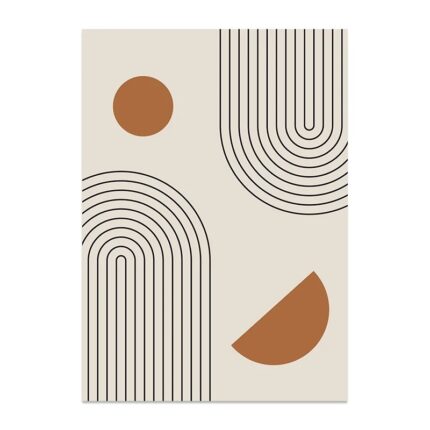 抽象デザイン ポスター アーチラインコンポジション 北欧モダン ミニマルインテリア