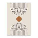 抽象デザイン ポスター シンメトリーライン 北欧モダン ミニマルアート