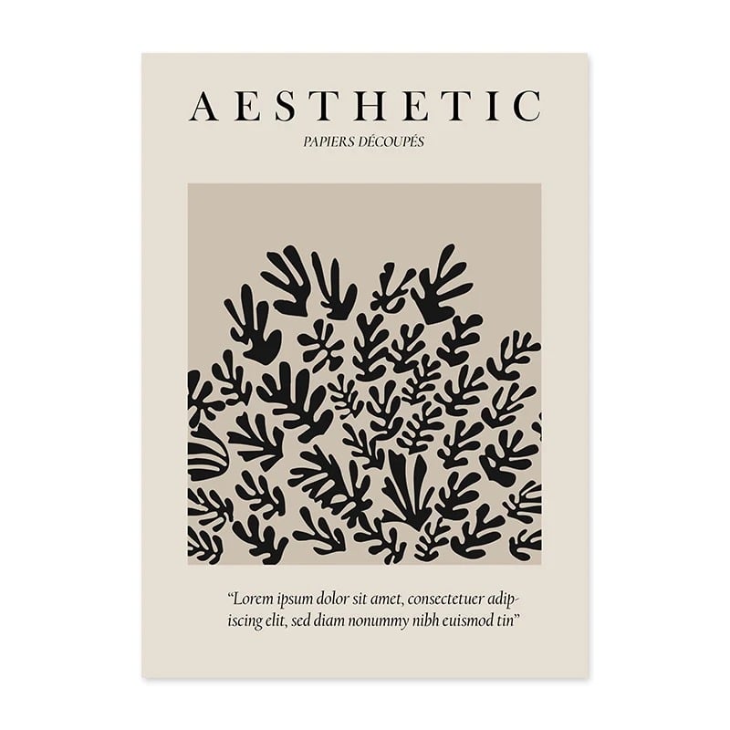 SKU_N 抽象デザイン ポスター アステティックカットアウト 北欧インテリア モダンアート