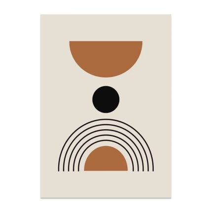 抽象デザイン ポスター サンムーンジオメトリック 北欧インテリア 幾何学アート