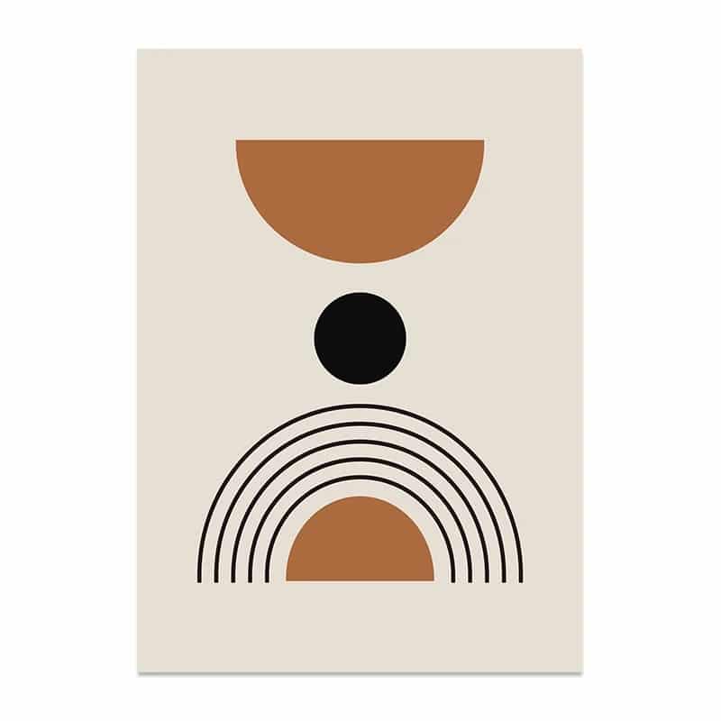 SKU_P 抽象デザイン ポスター サンムーンジオメトリック 北欧インテリア 幾何学アート