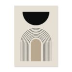 抽象デザイン ポスター アーチシェイプ 北欧インテリア 幾何学アート モダンデザイン