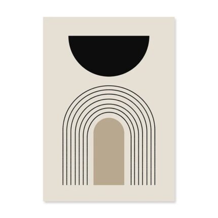 抽象デザイン ポスター アーチシェイプ 北欧インテリア 幾何学アート モダンデザイン