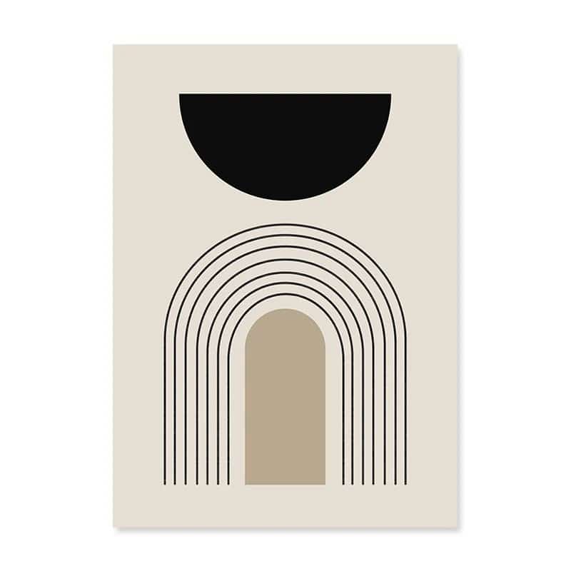 SKU_S 抽象デザイン ポスター アーチシェイプ 北欧インテリア 幾何学アート モダンデザイン