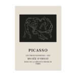 抽象デザイン ポスター ダンサーズライン 北欧インテリア モノクロアート ミニマルデザイン