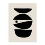 抽象デザイン ポスター モノクロバランス 北欧インテリア ミニマルアート 幾何学ポスター