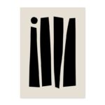 抽象デザイン ポスター ラインフォーム 北欧インテリア ミニマルアート モノクロポスター
