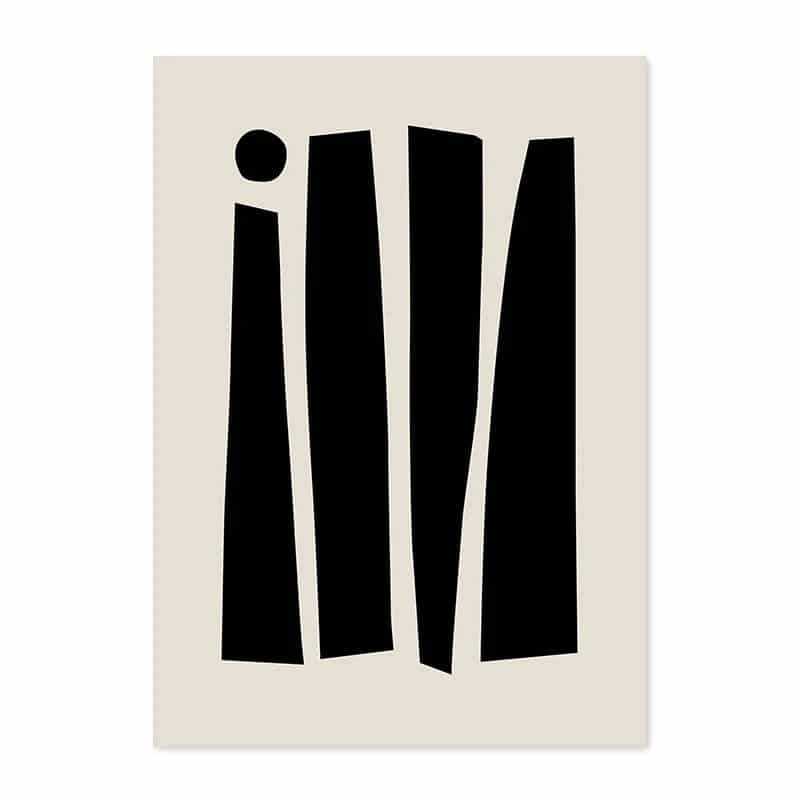 SKU_V 抽象デザイン ポスター ラインフォーム 北欧インテリア ミニマルアート モノクロポスター