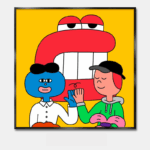 キャラクターアート ポスター ハイタッチの瞬間