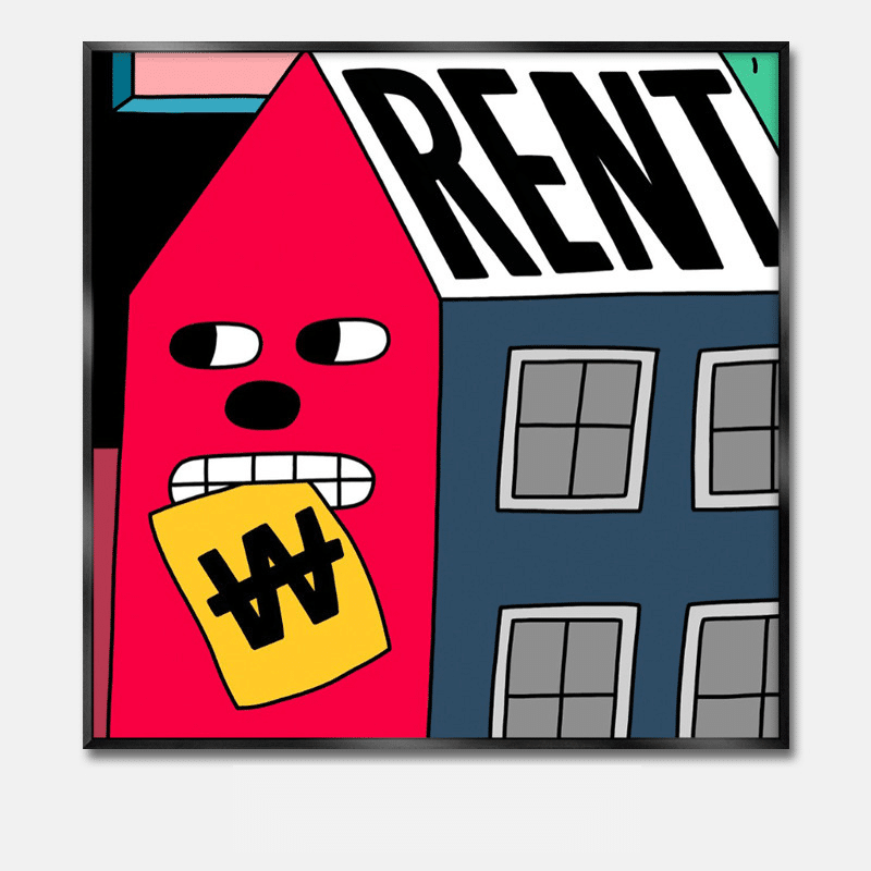 sku-00014 レンタルハウス ポップアートポスター ユーモアデザイン 現代アート