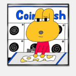 キャラクターアート ポスター コインランドリーのカエル MomokoArt