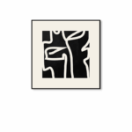 北欧風シンプル ポスター ブラックアブストラクトライン モダンアート キャンバスポスター momokoart