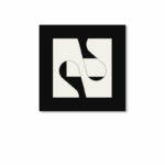 北欧風シンプル ポスター モノトーンカーブアート モダンアート キャンバスポスター momokoart