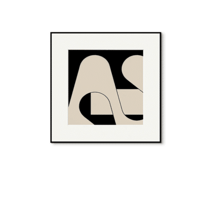 モノクロームアーチデザイン 抽象デザイン ポスター